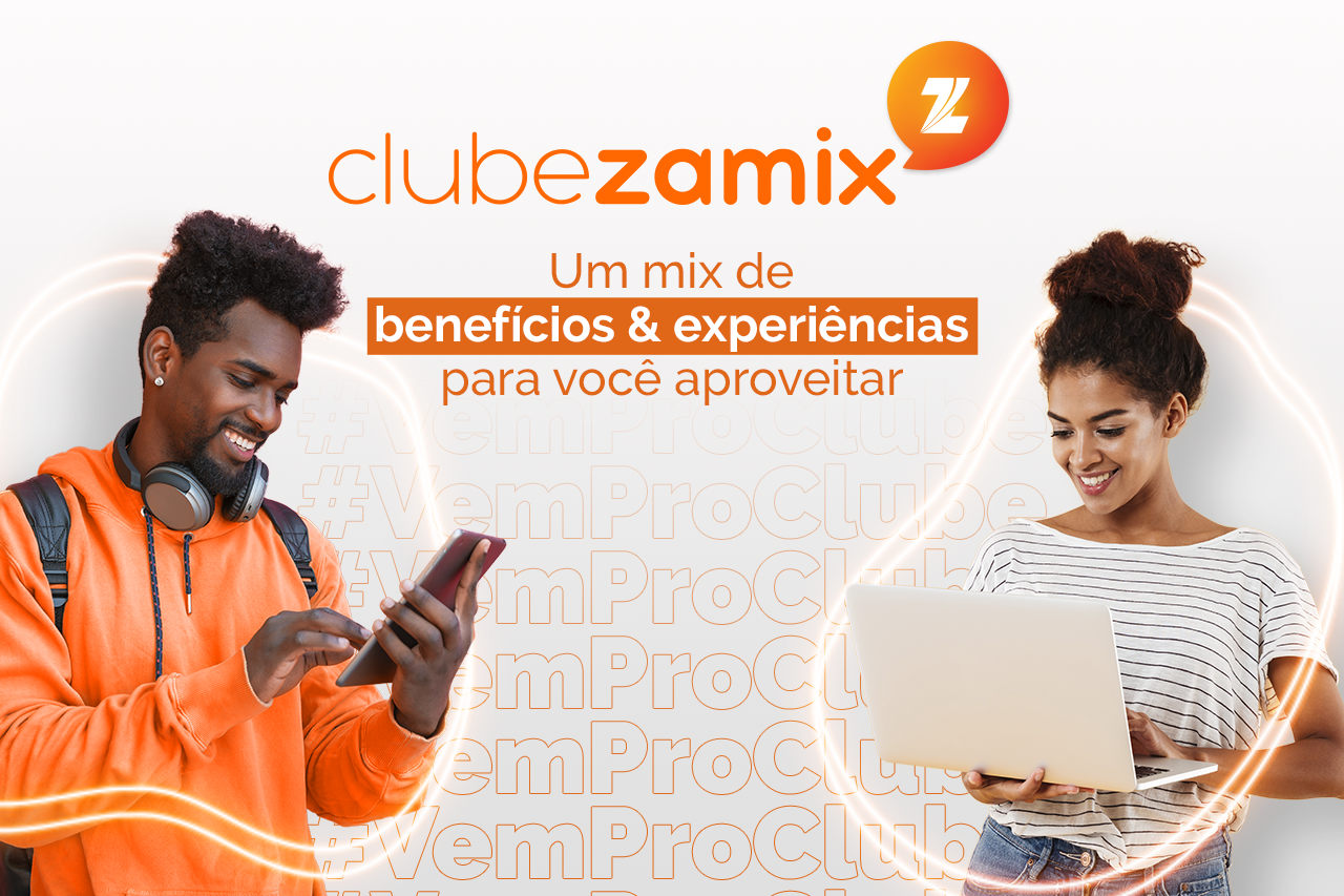 No Clube Zamix você conta com mais de 200 benefícios em produtos e serviços